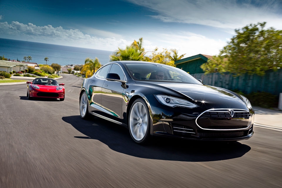 Tesla Model S and Alpha Roadster